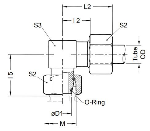 Swivel Elbow Coupling Drawing